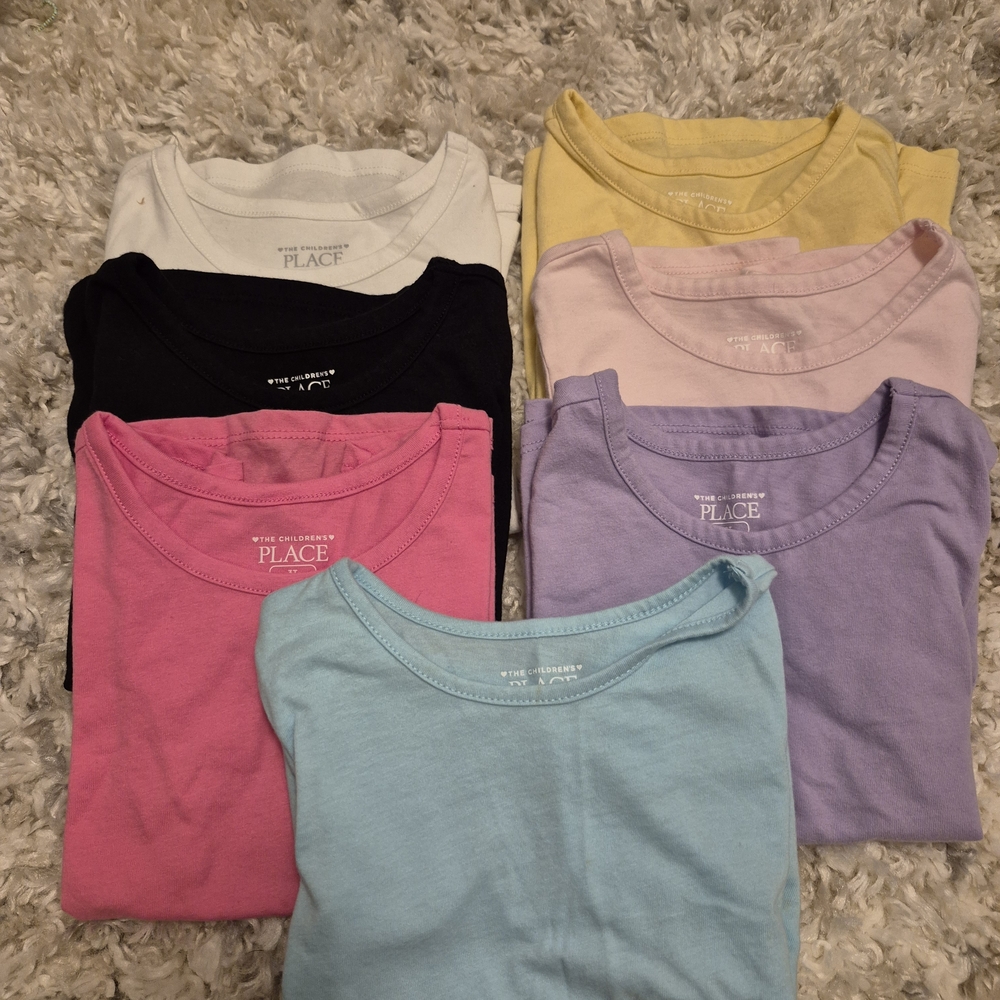 The Children's Place Kids' Colorful T-Shirt Set- High Low Short Sleeve